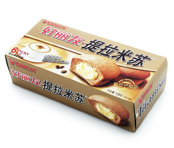 好丽友提拉米苏138g*6枚 经典糕点休闲食品